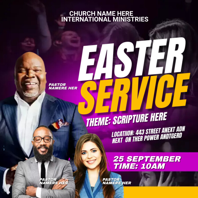 Easter Service Design Copy of easter service | PosterMyWall