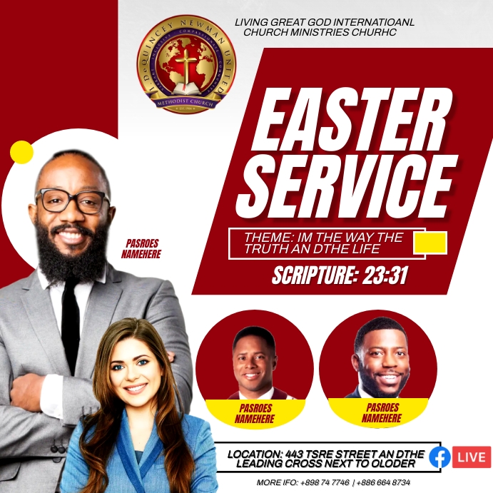 Copy of easter service | PosterMyWall