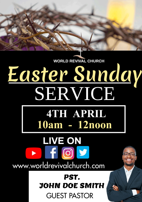Copy of Easter service | PosterMyWall