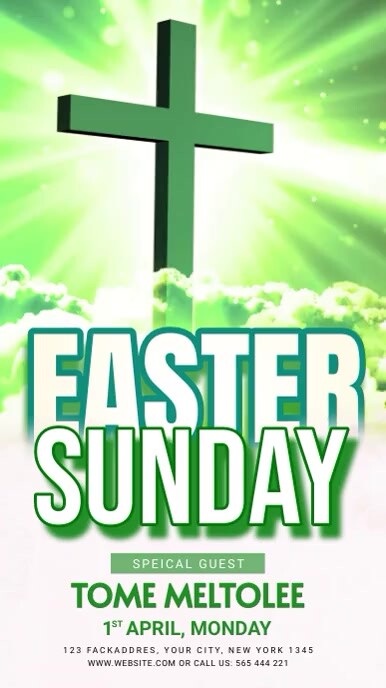 Easter Service Design Easter Service Template | PosterMyWall