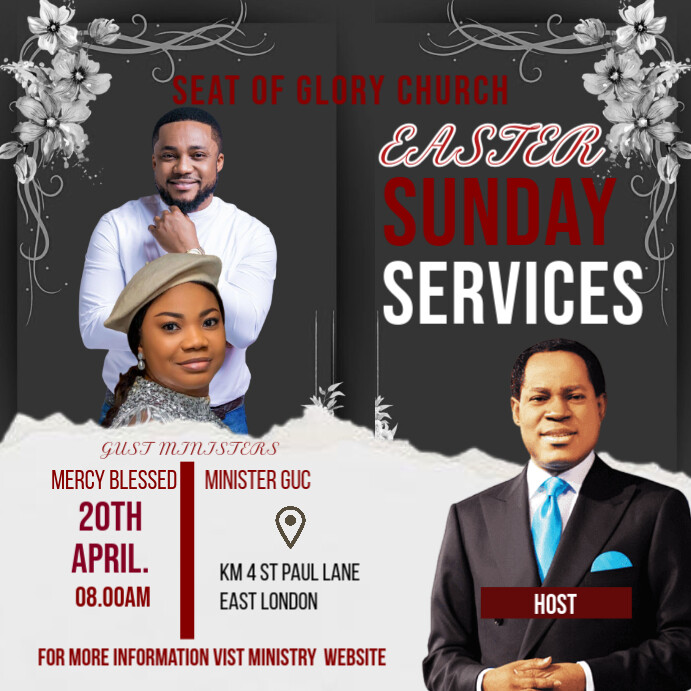 Easter Service Design EASTER SERVICES Template | PosterMyWall