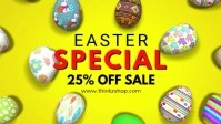 Easter Special Banner Sale Price Off eggs Facebook-omslagvideo (16: 9) template
