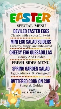 Easter Special Food Menu História do Instagram template
