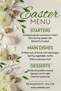 Easter Special Menu Poster template