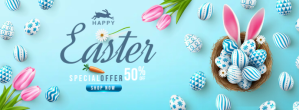 Easter Special Offer Facebook Shared Image Zdjęcie w tle na Facebooka template