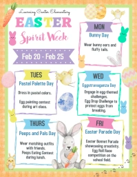 Easter Spirit Week Flyer Template
