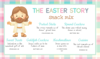 Easter Story Snack Mix Printable | Christian Easter Kids Activity | Church Easter Treat Guide Tag template