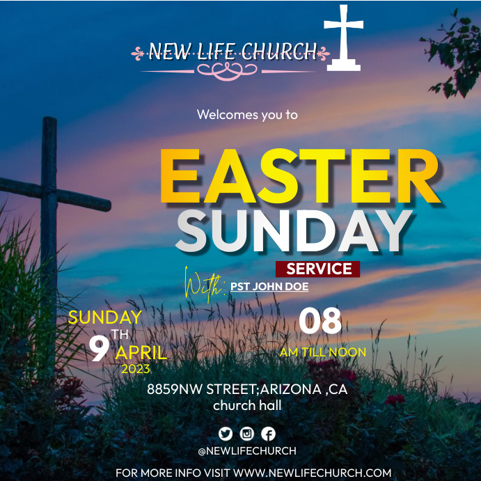 Easter Sunday (1) Instagram Post template
