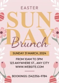 Easter Sunday Brunch A4 template