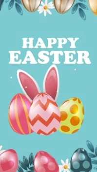 Easter Sunday Celebration Ekran reklamowy (9:16) template