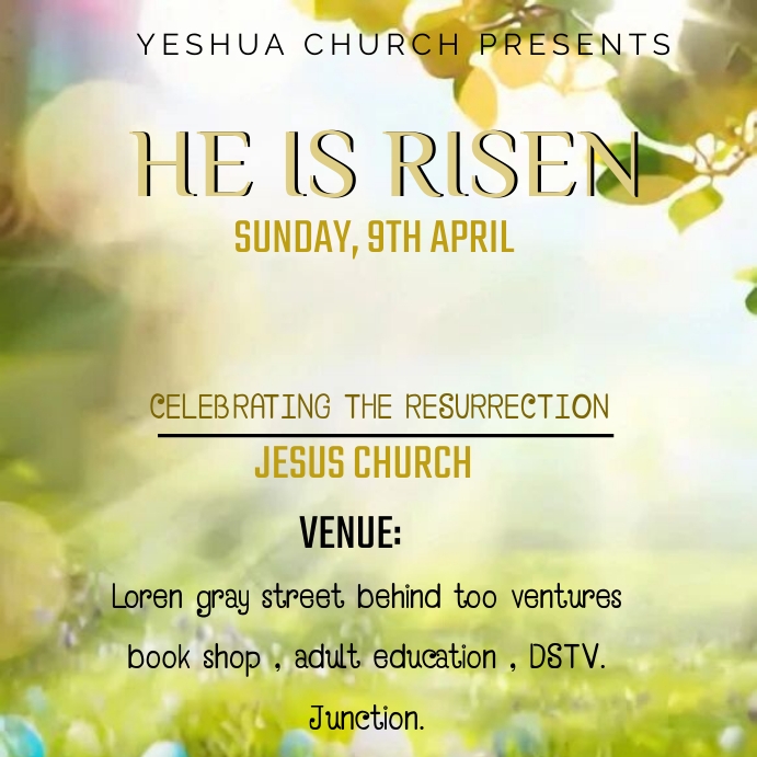 Easter Sunday / Church Template | PosterMyWall
