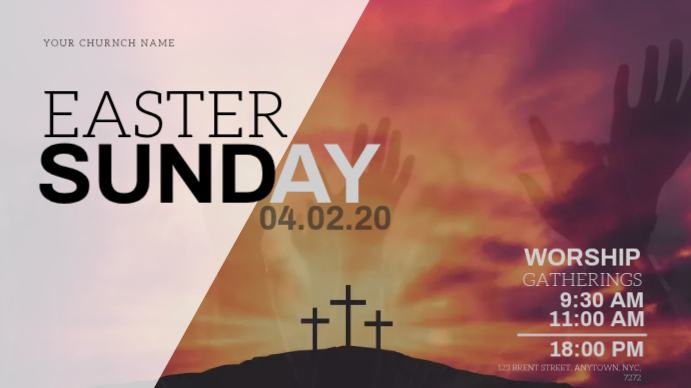 Modello Easter Sunday Church Event Flyer | PosterMyWall