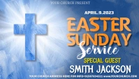 Easter sunday church service Besigheidskaart template