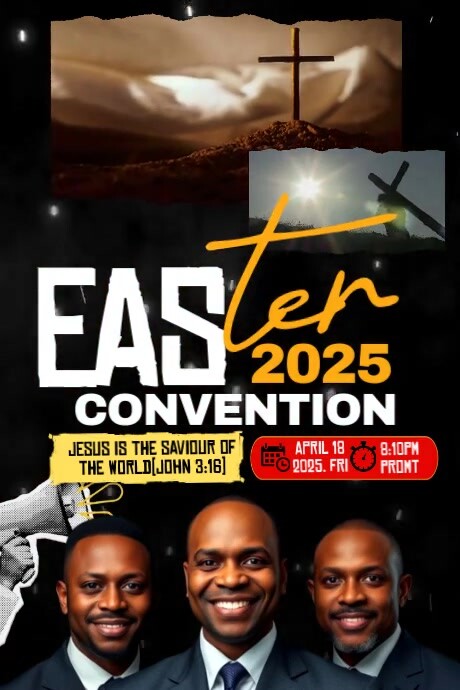 Easter Sunday Convention Template | PosterMyWall