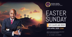 Czarny easter sunday Facebook Ad Template