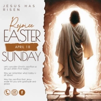 Easter Sunday Vierkant (1:1) template