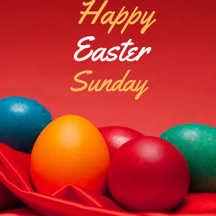 Easter Sunday Message Instagram template