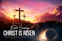 Easter Sunday Banner 4' × 6' template