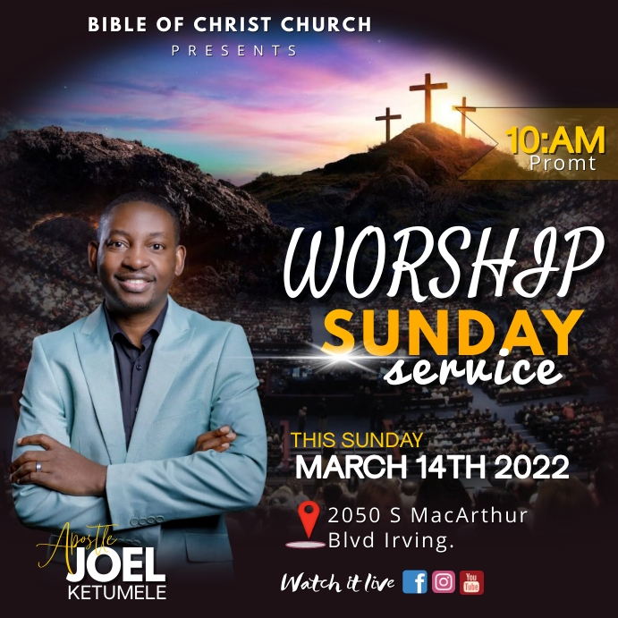 Copy of easter sunday flyer template (12) | PosterMyWall