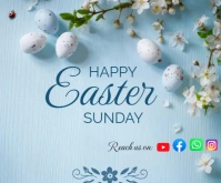 Easter Sunday Instagram poster template (1) Middelgrote rechthoek