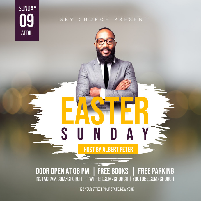 Easter Sunday Poster Template PosterMyWall easter-sunday-poster-template-postermywall