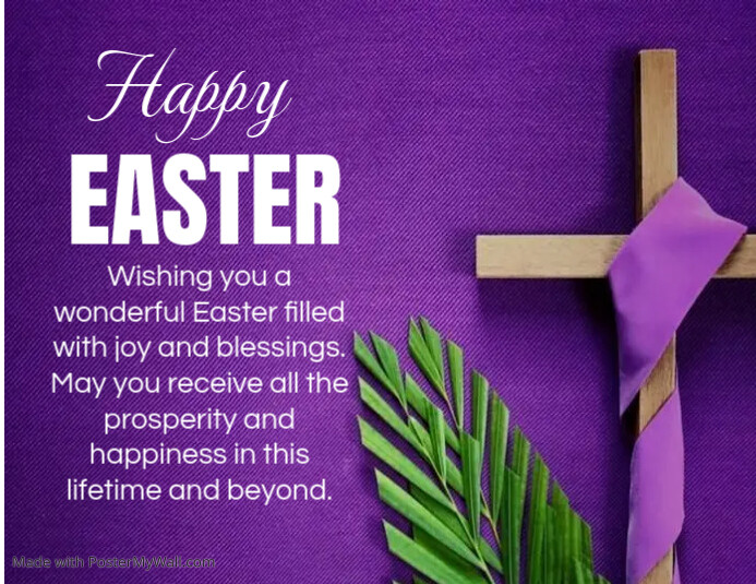 Easter Sunday service Template | PosterMyWall