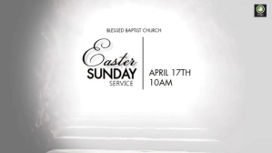 黑色 Easter Sunday Service Pantalla Digital Template