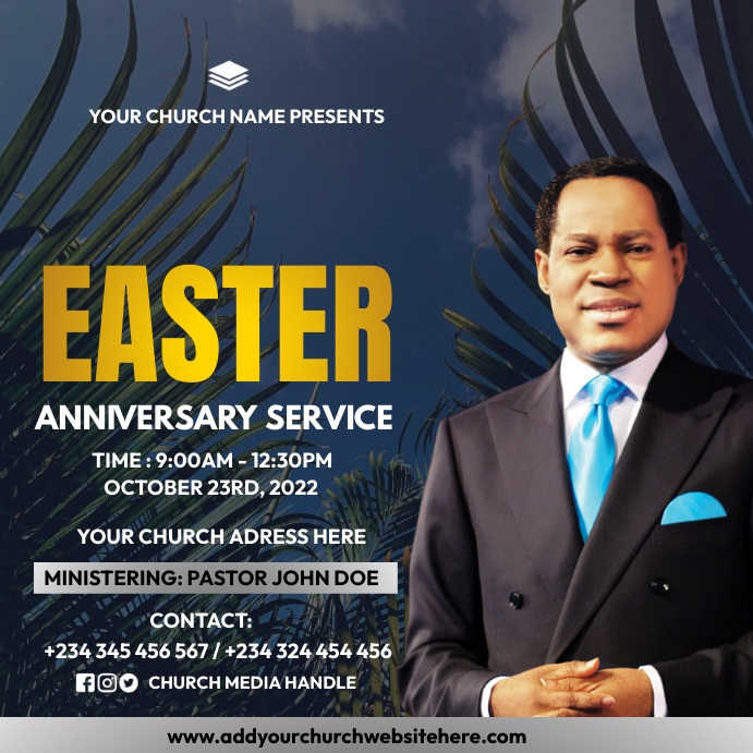 Copy of easter sunday service | PosterMyWall