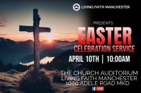 EASTER SUNDAY SERVICE Etiqueta template
