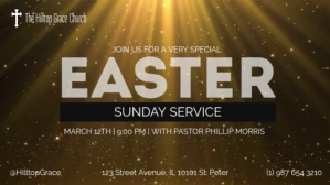 Easter Sunday Service Digital Display Church Präsentation (16:9) template