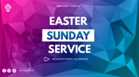 Easter Sunday service flyer Presentation (16:9) template