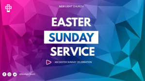 Easter Sunday service flyer Prezentacja (16:9) template