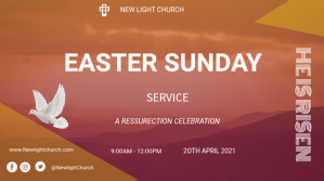 Easter Sunday service flyer Digitalt display (16:9) template
