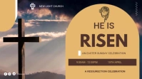 Easter Sunday service flyer Apresentação (16:9) template