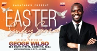 Easter Sunday Service flyer โฆษณาบน Facebook template