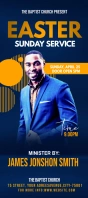 Easter Sunday Service Flyer Rack Card template