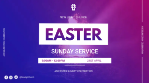 Easter Sunday service flyer งานนำเสนอ Presentation (16:9) template