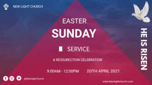 Easter Sunday service flyer Digitalt display (16:9) template