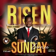 easter sunday service instagram square post Quadrat (1:1) template