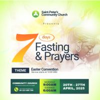 Easter Sunday Worship Service – He Is Risen Pos Instagram template