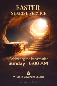 Sort Easter Sunrise Service Poster Template