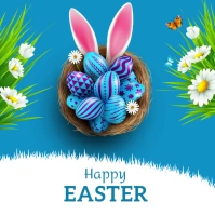 Easter template โพสต์บน Instagram