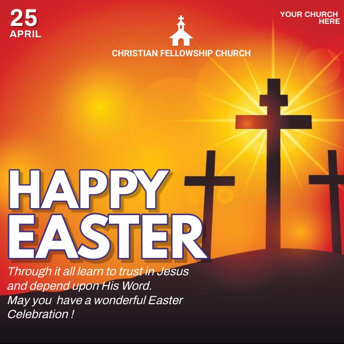 Basic Easter Post EASTER TEMPLATE.E | PosterMyWall