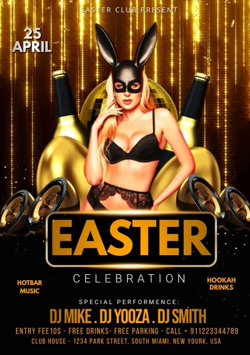 Easter video ad A4 template