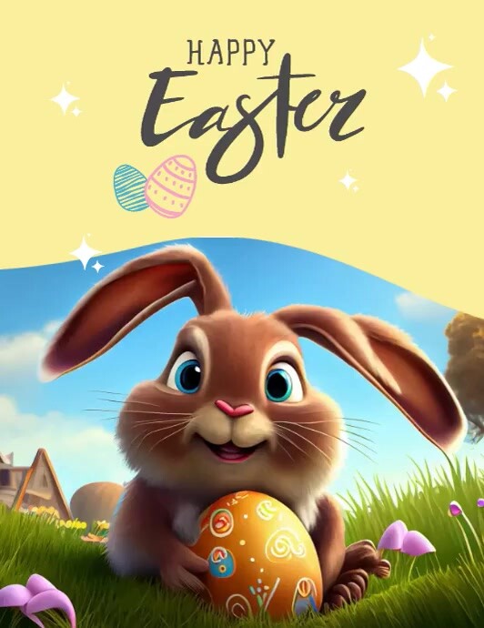 easter video rabbit Template | PosterMyWall