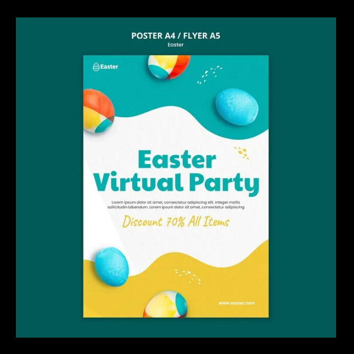 Easter Virtual Event Modèle Easter virtual party | PosterMyWall