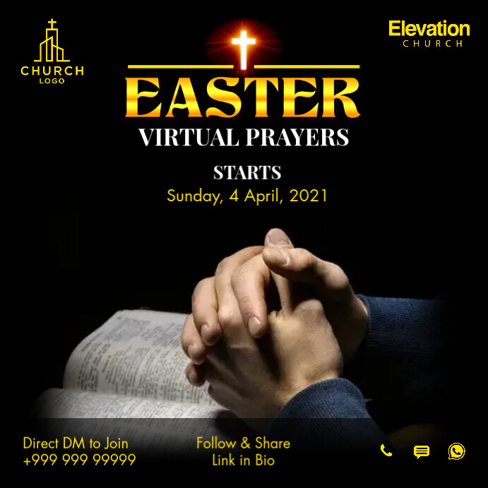 Easter Virtual Prayer Template | PosterMyWall