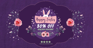 Lilla Easter Discount Voucher Facebook Shared Image Template