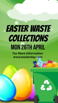 easter waste collection flyers Instagram 快拍 template