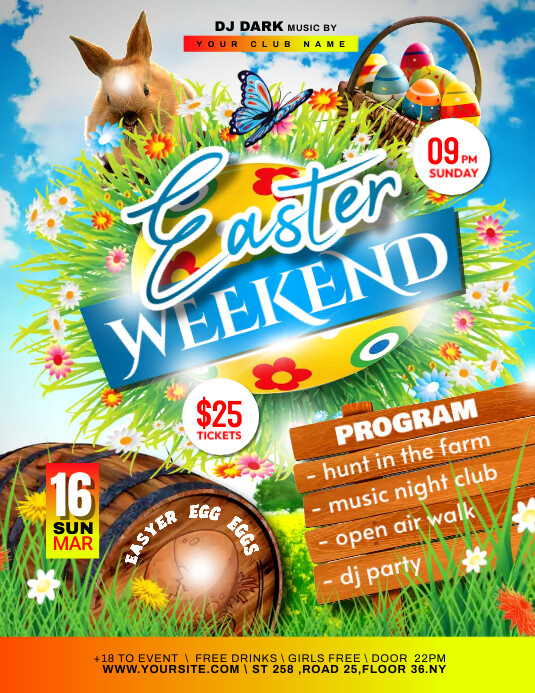 Easter Weekend Graphics EASTER WEEKEEND Template | PosterMyWall